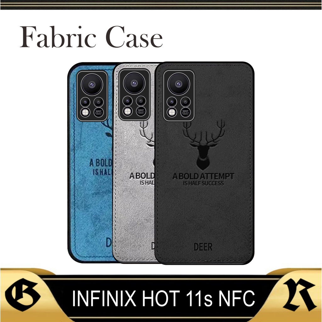 Promo Case Infinix Hot 11s Nfc 2022 Softcase Casing DEER Motif Canvas