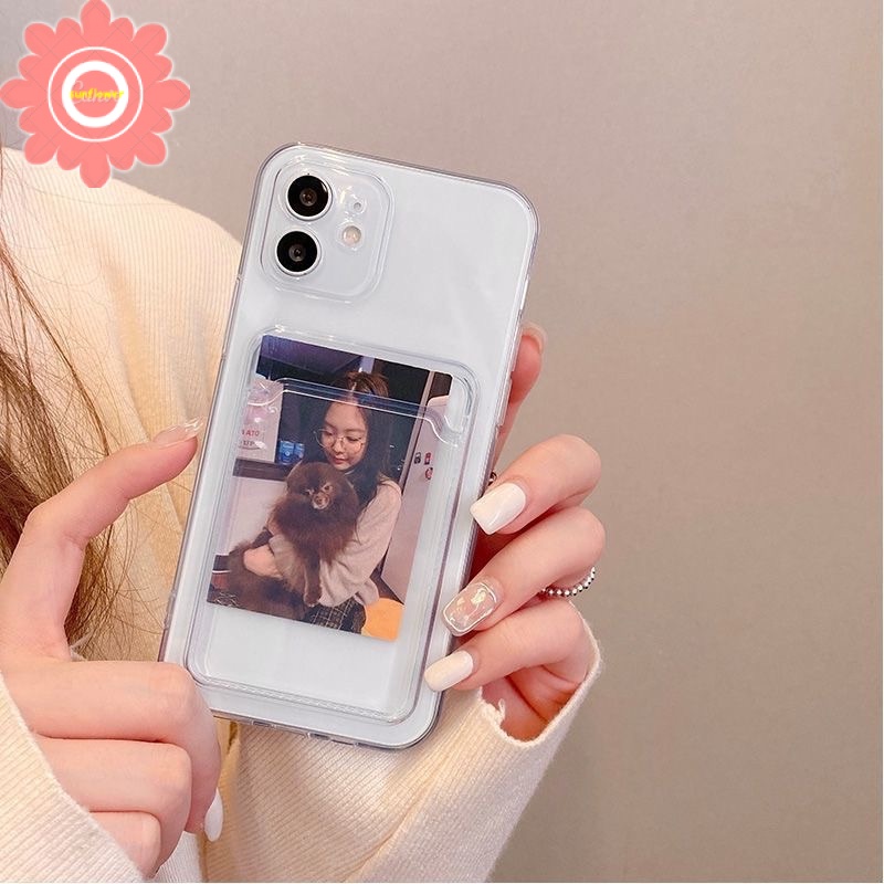 Casing Vivo Y12S Y12 Y11 Y12I Y17 Y15 Y20 Y20I Y20S Y50 Y30 Y30I Card Slots Soft TPU Card Holder Phone Cover