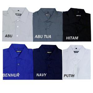 Promo KEMEJA PRIA POLOS PENDEK SLIM FIT   CASUAL SHORT SLEEVE SHIRT MANLY Limited