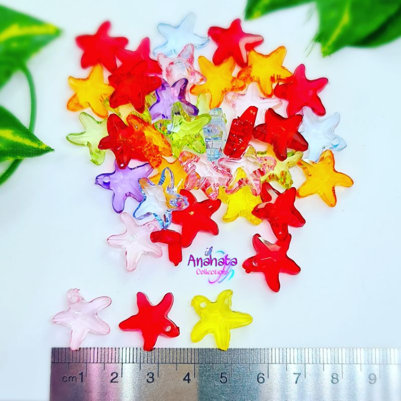 charm liontin akrilik bintang laut