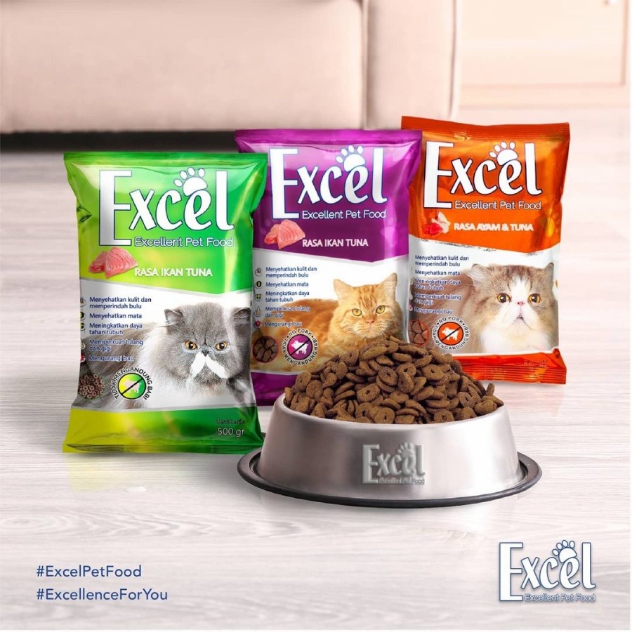 Excel 500gr Fresh Pack Makanan Kucing Cat Food Dry