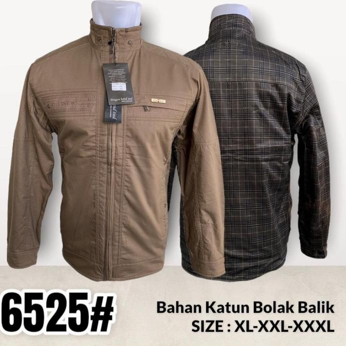 jaket DHT katun bolak balik import