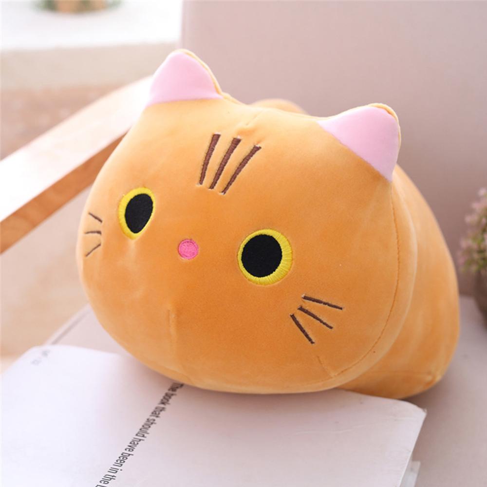 Timekey Mainan Boneka Bantal Stuffed Plush Kartun Kucing Lucu Untuk Hadiah K9R5