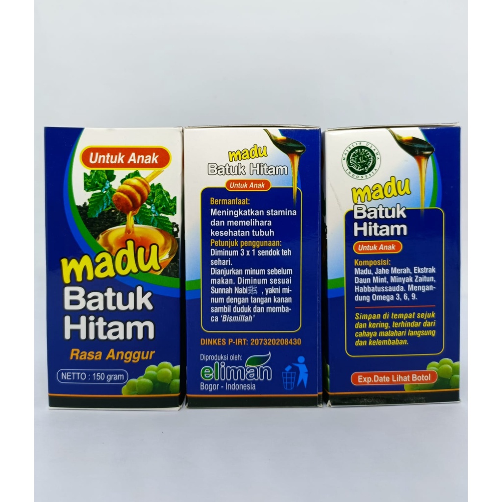

Madu Batuk Hitam Anak Eliman Anggur 150gr by Arsakha
