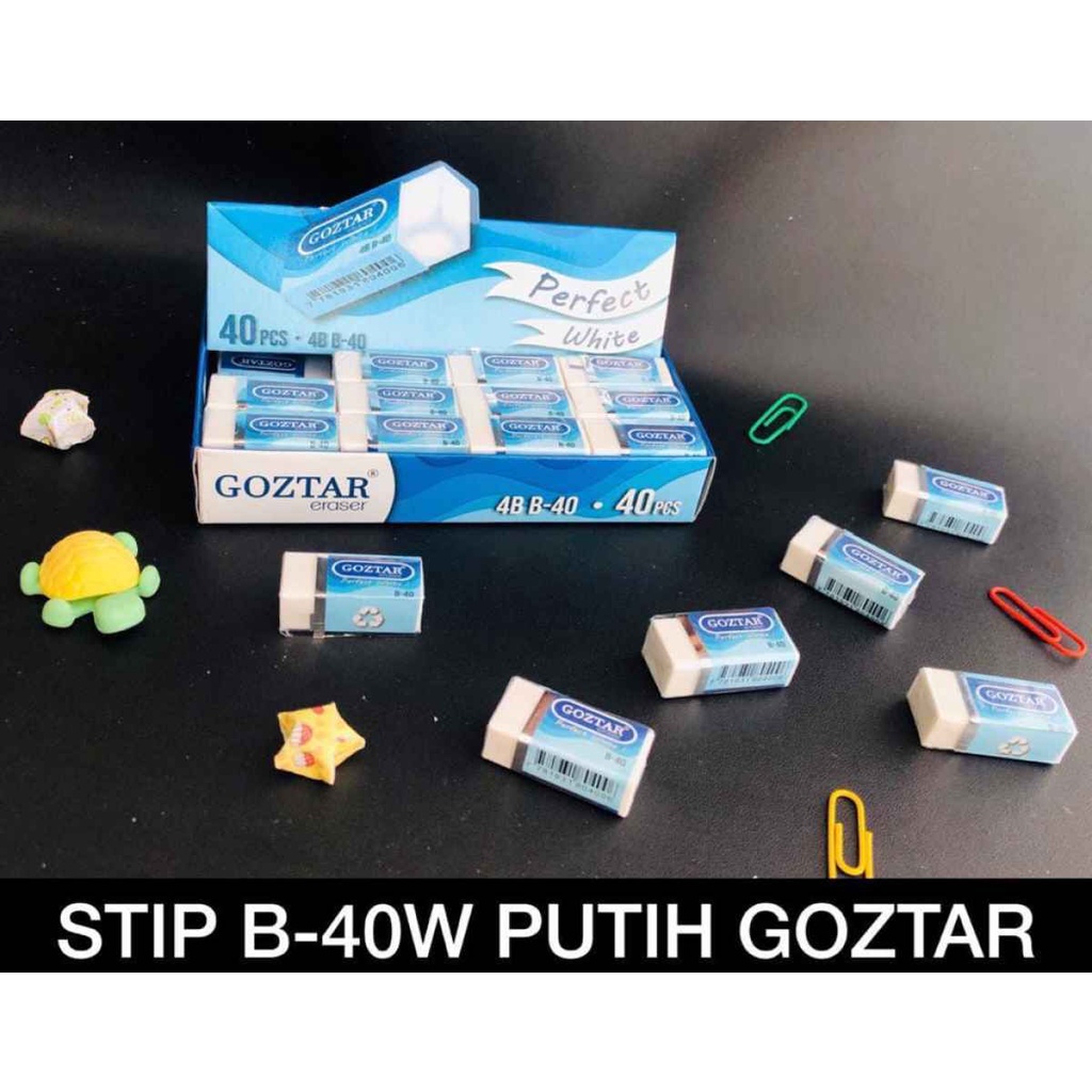 

ROYALE STATIONARY - GOZTAR STIP / PENGHAPUS PENSIL / PENCIL ERASER KECIL WARNA PUTIH G40P