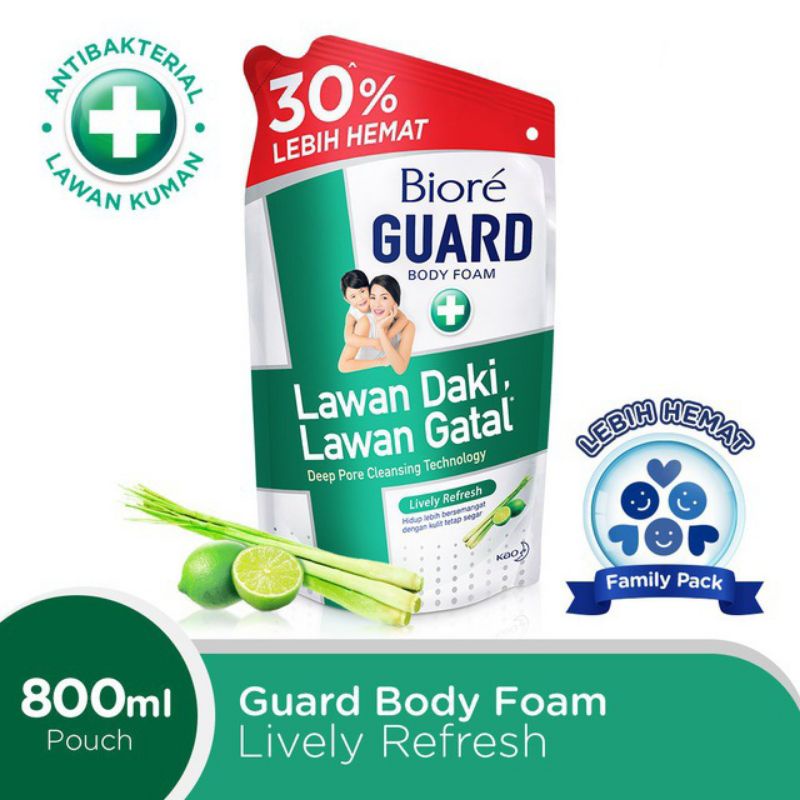 Biore Body Foam Lively Refresh 800 ml 800ml Pouch