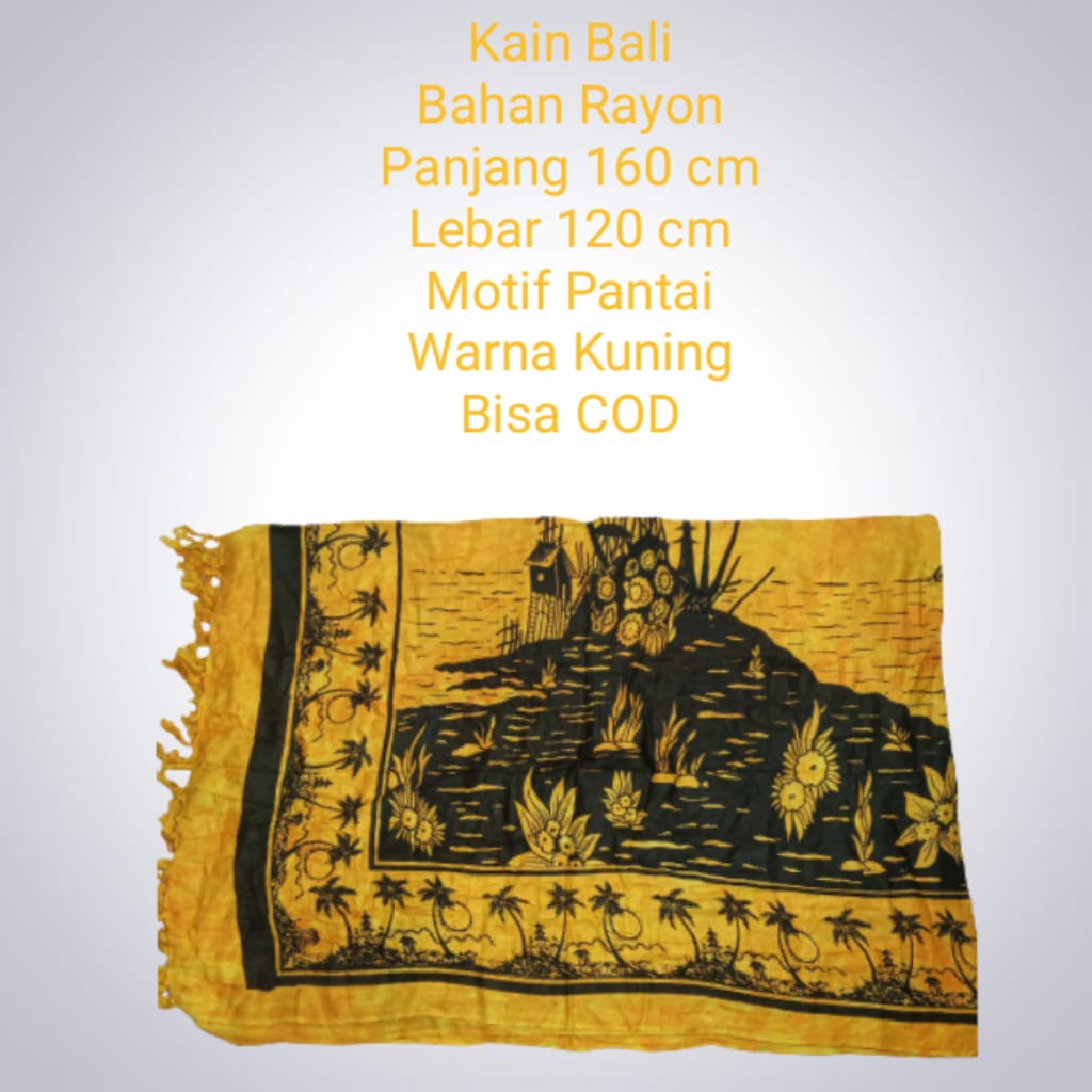 Kain Wisata Pantai Katun Rayon 160 cm x 120 cm Motif Pantai Sembilanmode