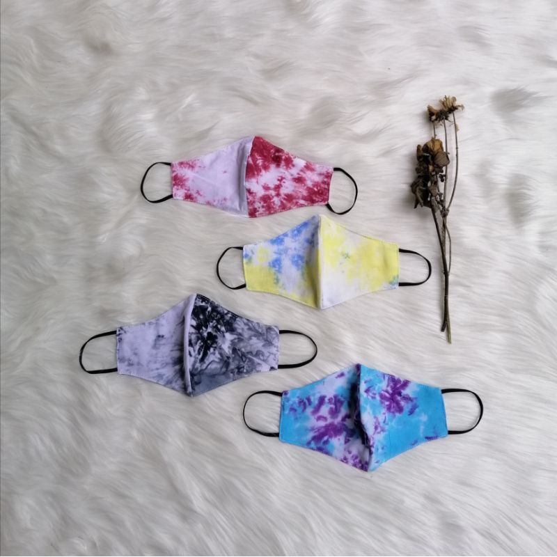 Masker Tie Dye 3ply Earloop (With Filter) RANDOM 3pcs, 6pcs, 12pcs