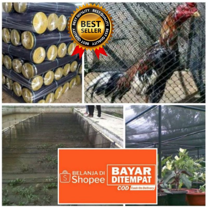 WARING HITAM/JARING AYAM BERKWALITAS  UNTUK PAGAR TERNAK,TANAMAN,IKAN DLL 10 M/PERALATAN &PERLENGKAP