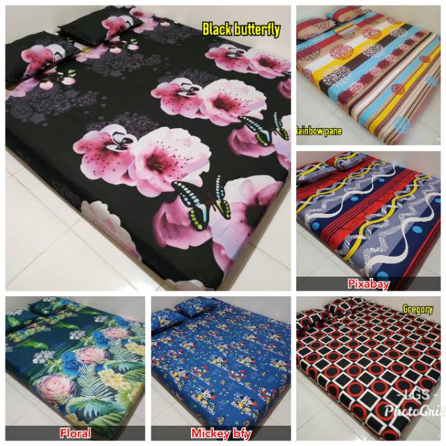 Paket sprei murah 180x200!! Isi 13pcs sprei homemade