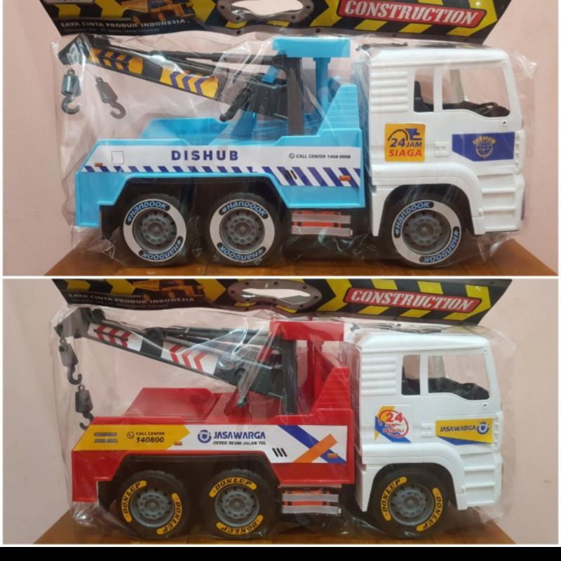 Mainan Mobil Truk Derek Ukuran Besar / mainan mobil derek / Mainan Anak Mobil Derek kontruksi