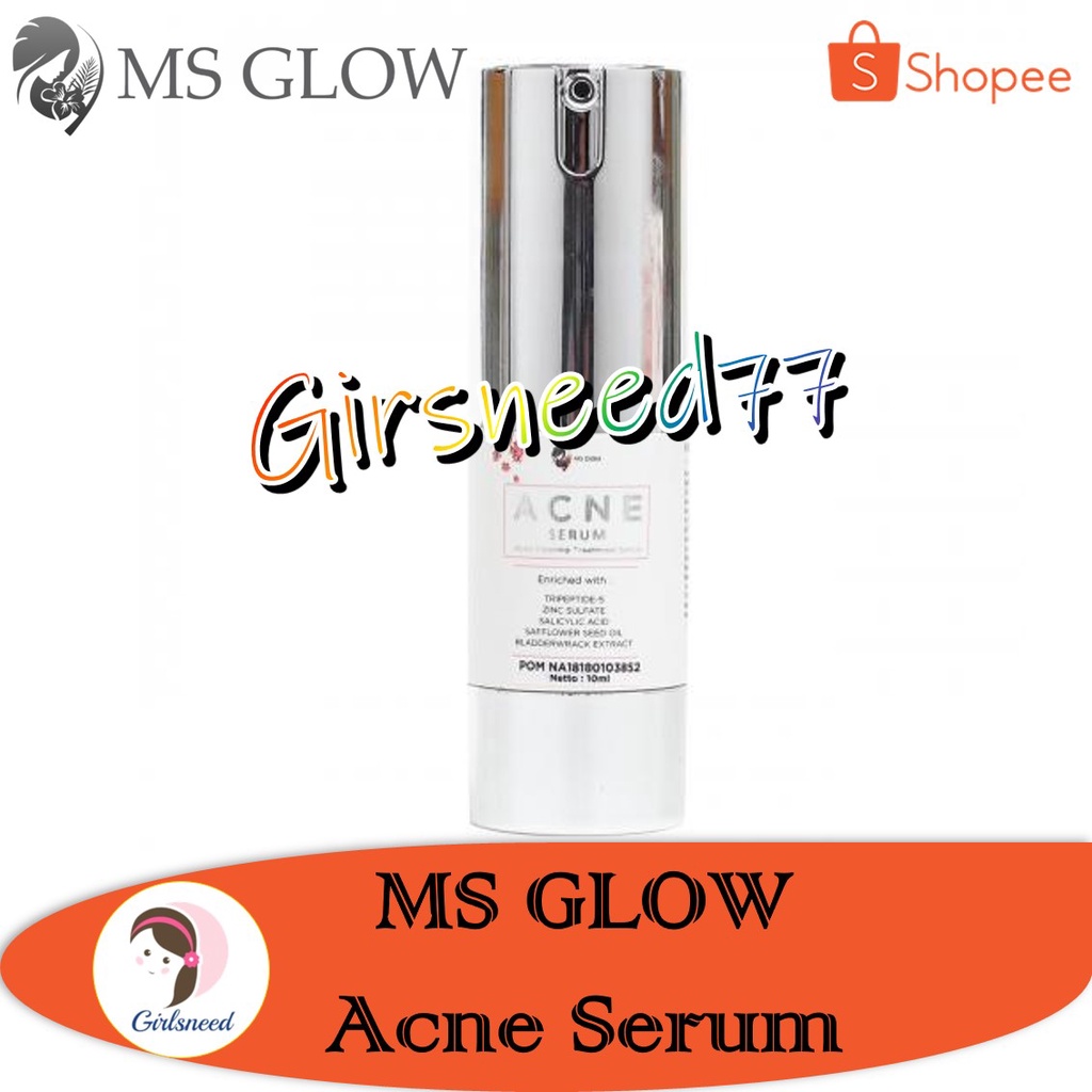 MS Glow Essence Acne Serum GIRLSNEED77 Essence yang Dapat Memudarkan Bekas Jerawat dan Noda di Wajah