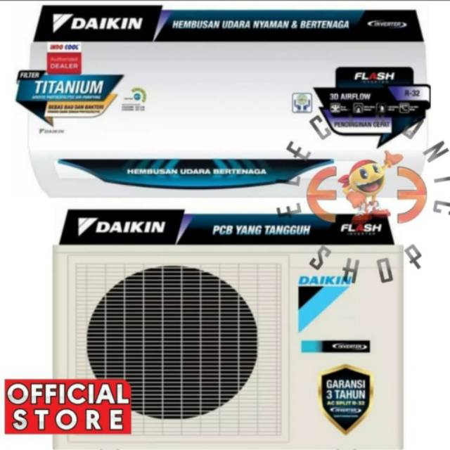 Ac Daikin FTKQ 25 - FTKQ25 - Flash Inverter 1 Pk - Garansi Resmi