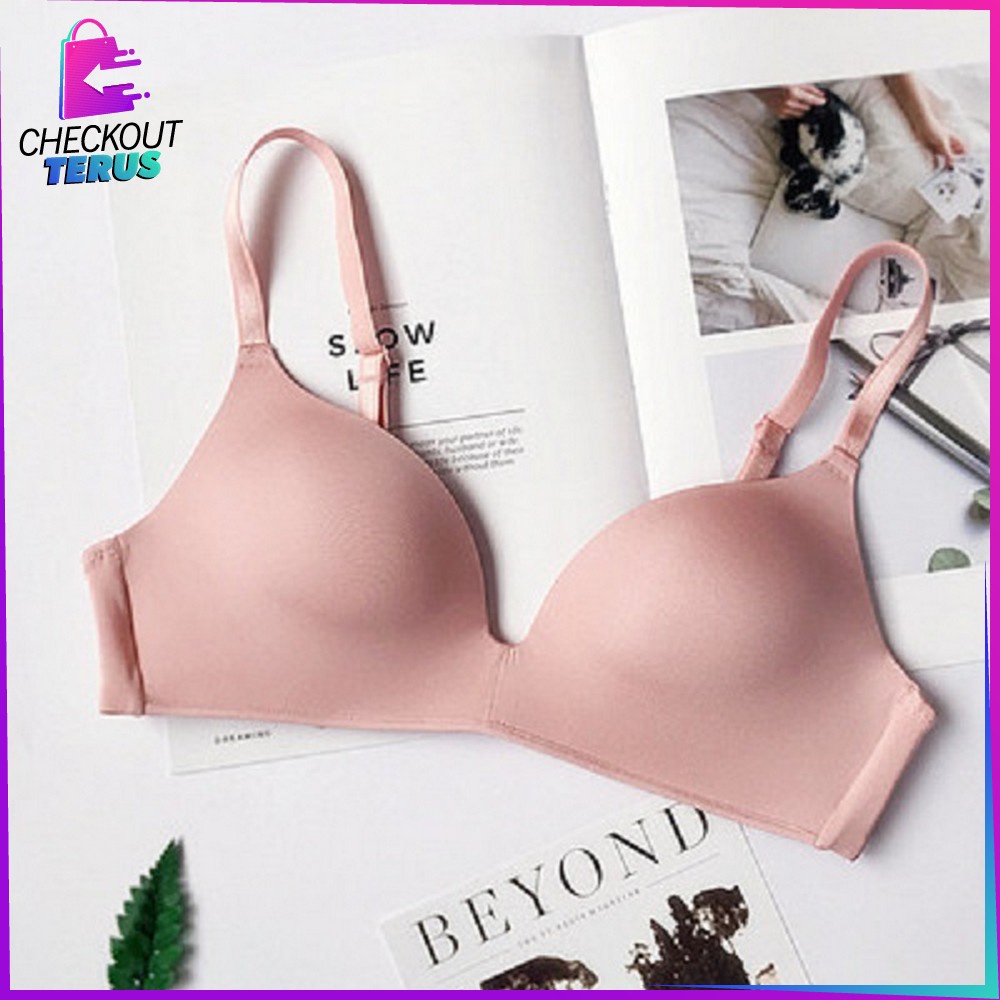 CT P45 BH Tanpa Kawat Bra Bahan Halus Sport Bra Pakaian Dalam Wanita Bra Push Up Elastis Bra Sexy Yoga Bra Murah