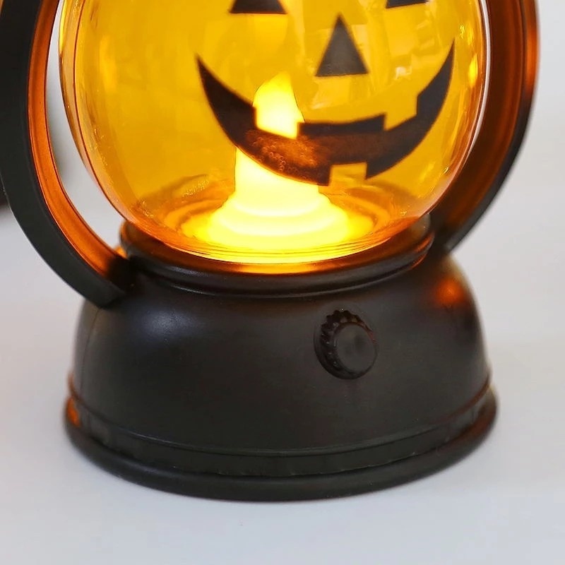 Lampu Lentera Gantung LED Bentuk Labu Hantu Halloween Untuk Dekorasi