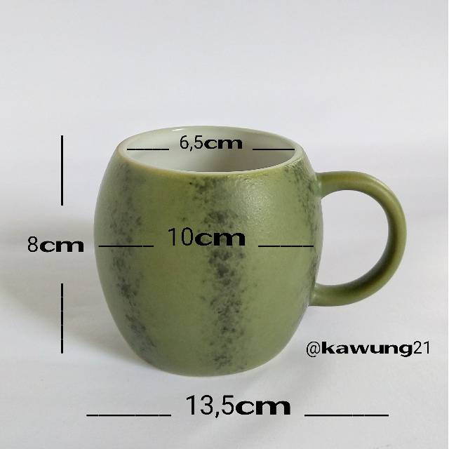 Mug Semangka Cangkir Keramik Unik Lucu Bentuk Buah Semangka