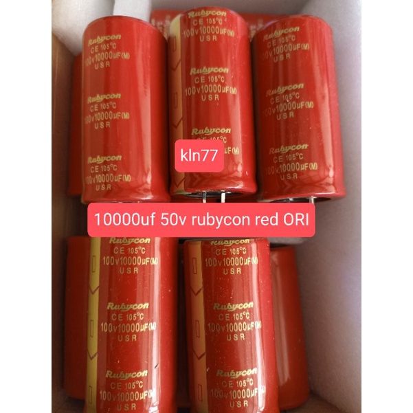 1PcS ELCO 10000UF 100V RUBYCON RED ORIGINAL JAPAN ELKO 10000 UF 100 VOLT ORIGINAL