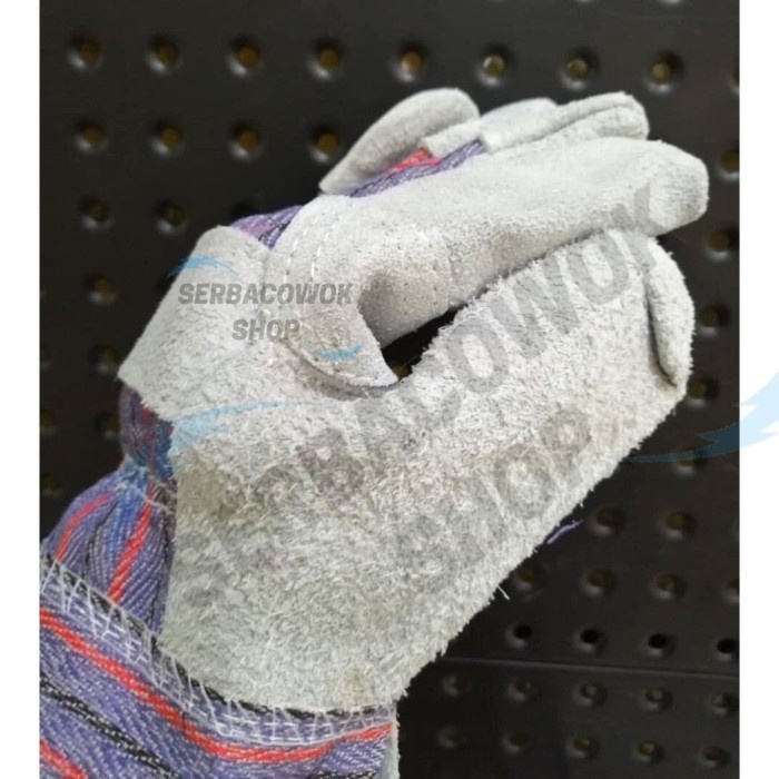 n401nh Sarung Tangan Welder/Las Glove Leather Kombinasi Abu Glove Safety Hh300H