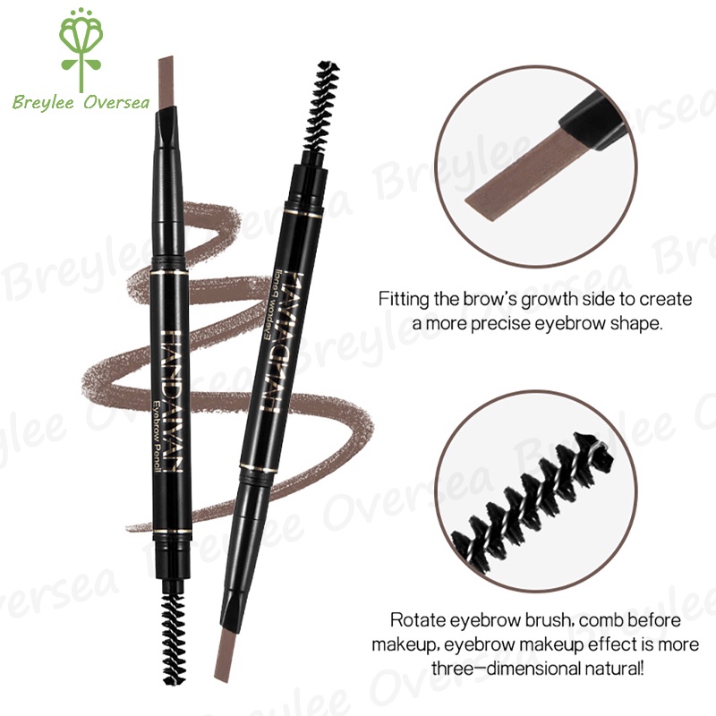 【Baru】HANDAIYAN Eyebrow Pencil 5 Colors Double Head Eyebrow Definition Long Lasting Waterproof