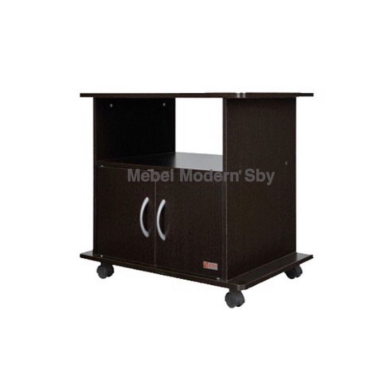 Meja TV rak serbaguna minimalis roda