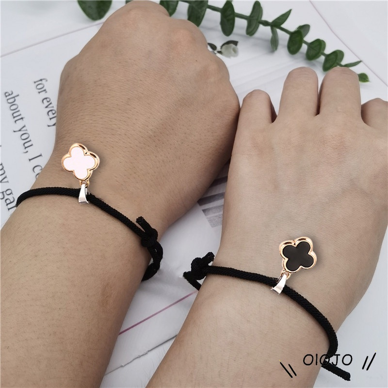 Perhiasan Indah Sederhana Gelang Fashion Semanggi Warna Polos Gelang Wanita - ol