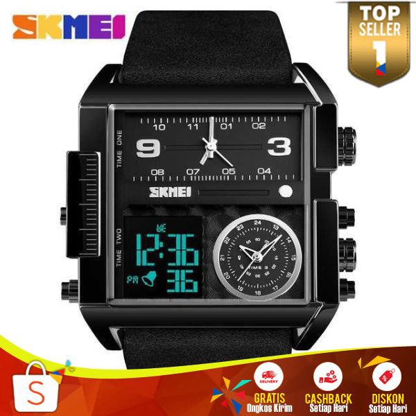 Jam Tangan Digital Analog Pria JT 126 Skmei Cowok Waterproof Jam Tangan Elegant Casual Watch Terbaru