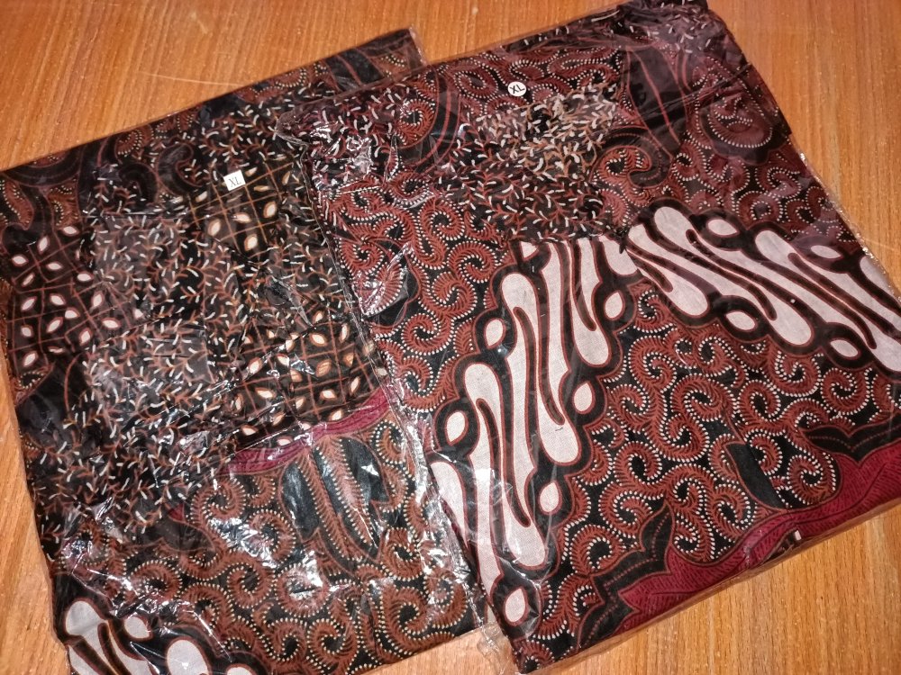 Batik Couple Keluarga - Couple Batik Indonesia Sarimbit Gamis Familly Set Batik Banana