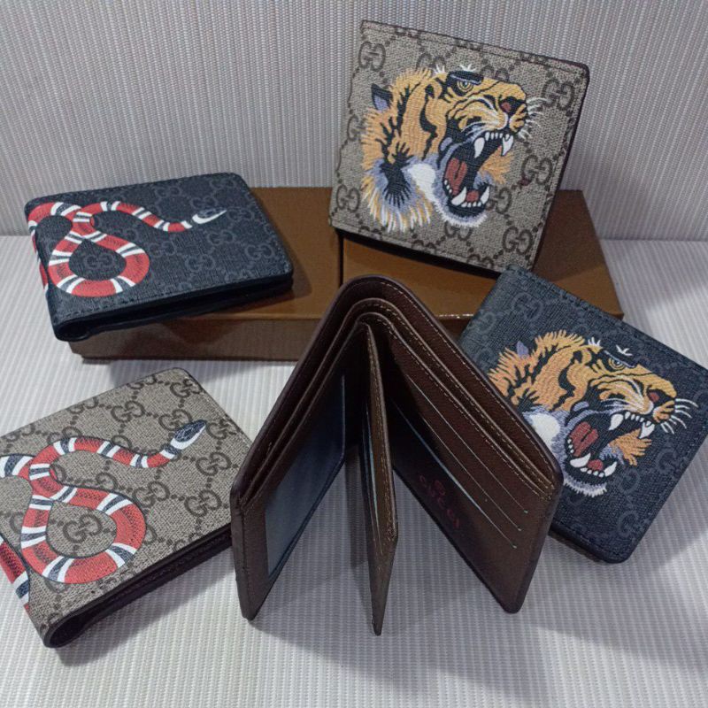 Dompet lipat pria print snake tiger