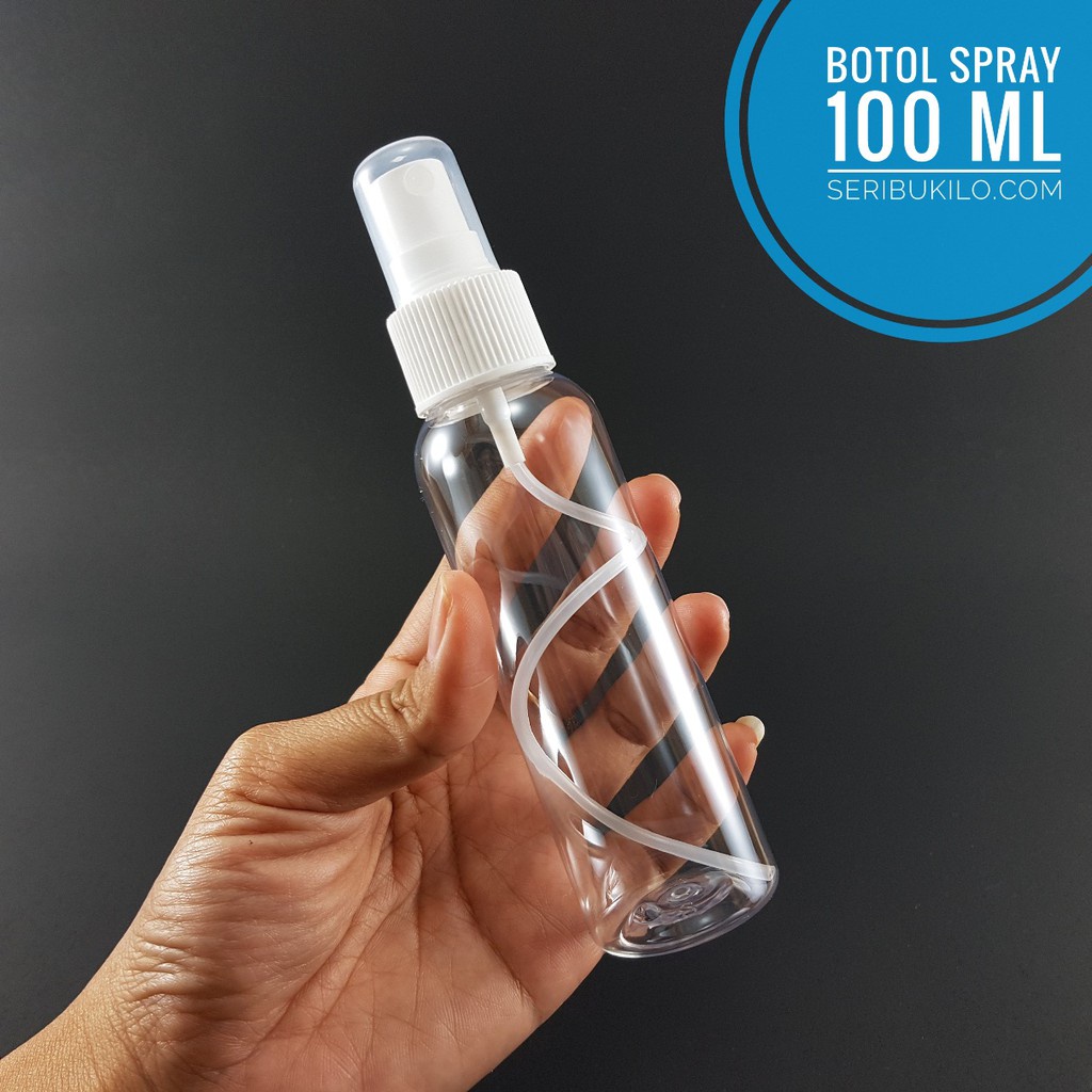 BELI 1 GRATIS 1 Botol Spray Sprai isi Ulang 100ml / Botol Hand Sanitizer Botol Minyak Wangi Clear Bening Bottle Semprotan 100 ML