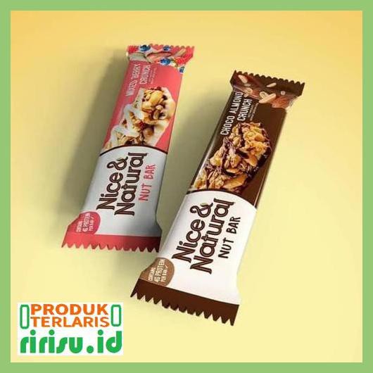 

8Tuf78F7- Nice And Natural Nut Bar 30Gr / Choco Almond Crunchy / Mixed Berry - Choco Almond