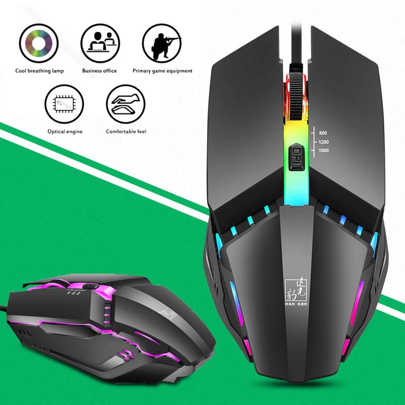 Mouse Gaming LED RGB 1600 DPI - K3 - Black