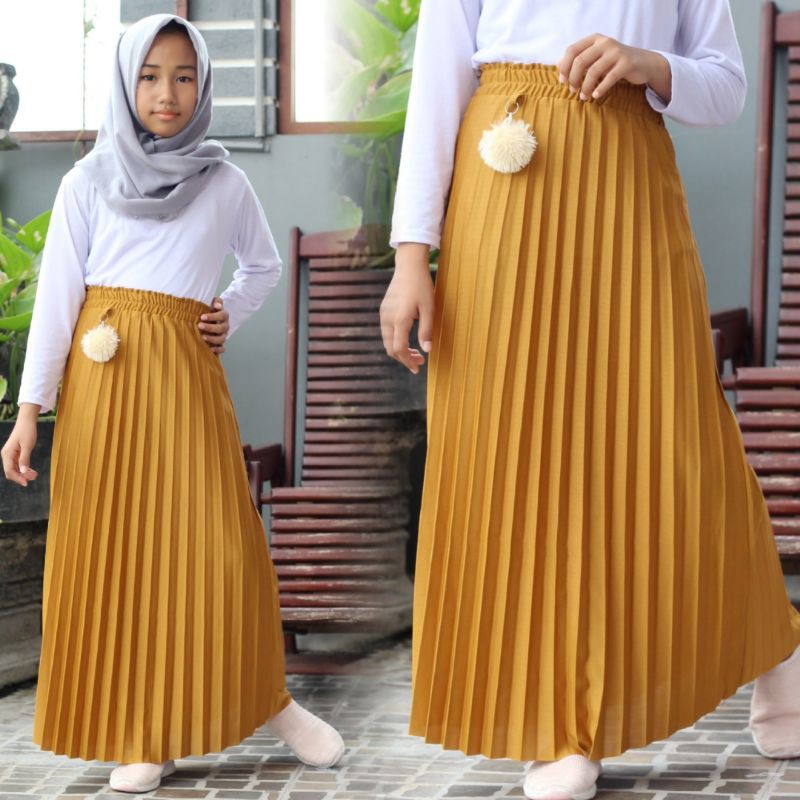 ROK POM PLISKET ANAK TANGGUNG#