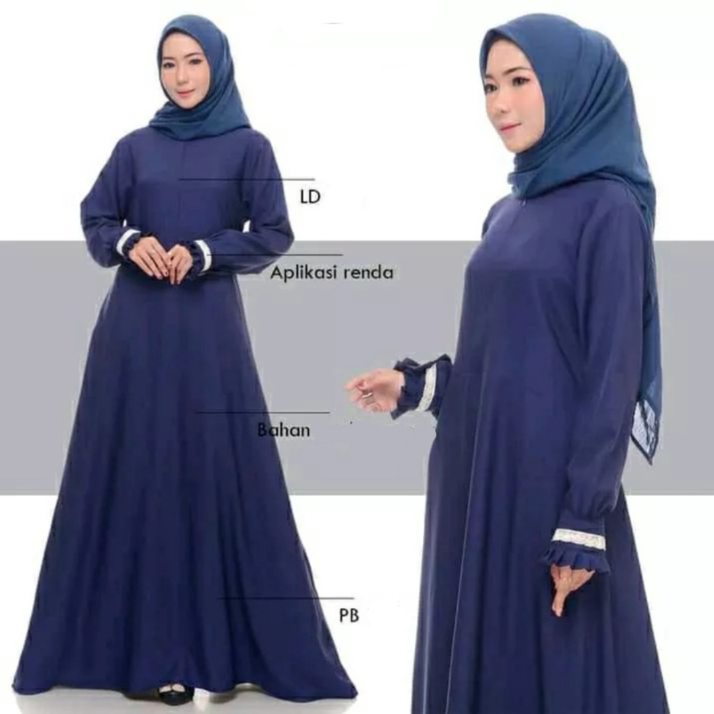 Gamis Polos Toyobo Premium Busui Remaja Kekinian Termurah Fit to L