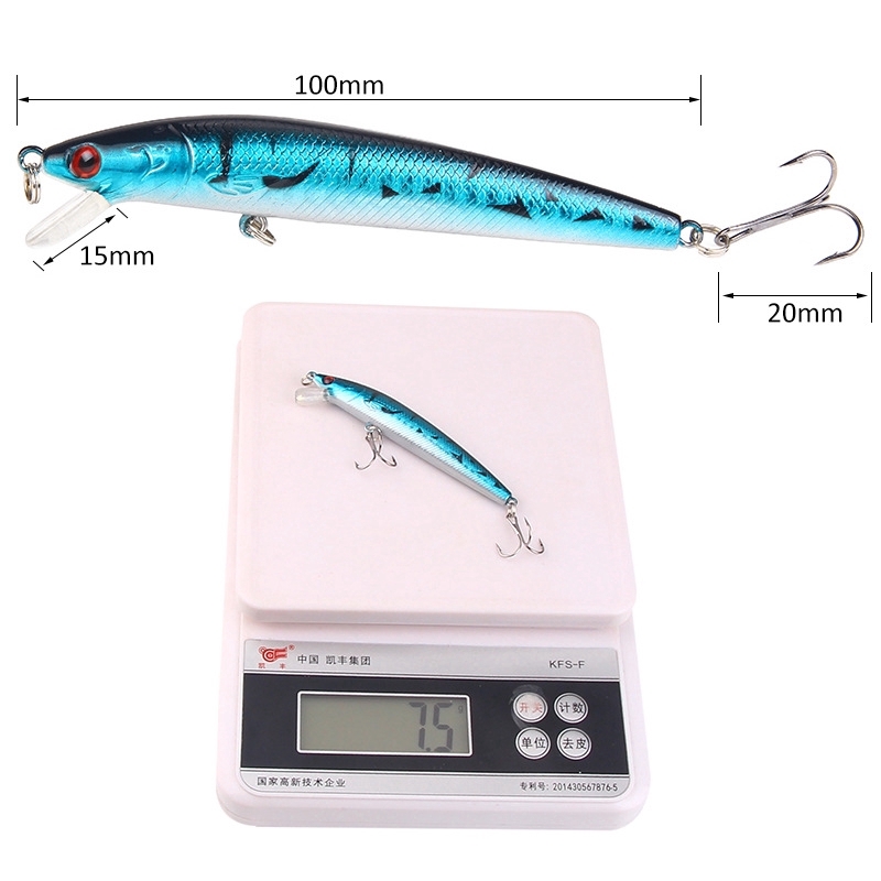 Umpan Pancing Buatan relix nusantara Plastic Bait Umpan Pancing Umpan Mancing Kail Pancing Sinking Minnow Umpan Ikan Alat Pancing Murah 1PCS 7.5g/10cm Umpan Mancing Clouser Minnow Alat Pancing