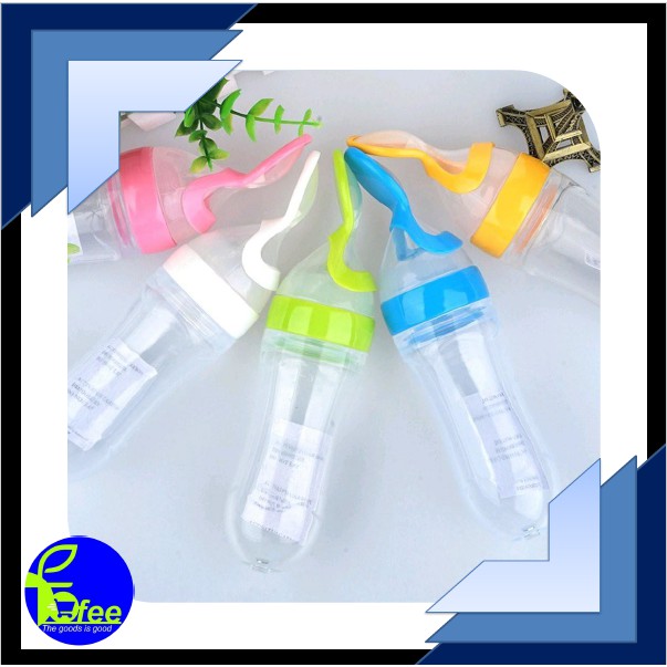 [IMPORT] - Botol Dot Silicone PP Sendok Makan Bayi 90ml
