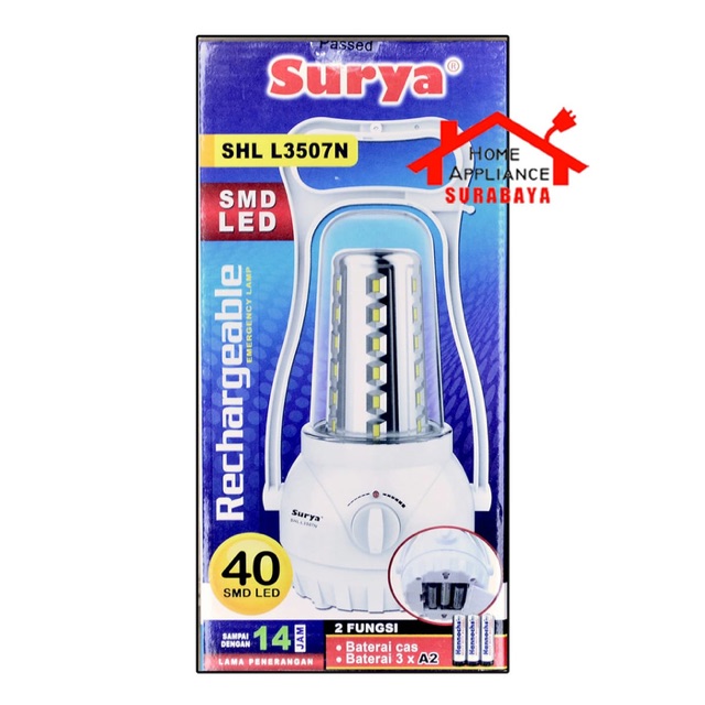 Lampu Emergency Lamp - Lampu Darurat Surya SHL L 3507 N / L-3507 N / L3507N 40 SMD LED