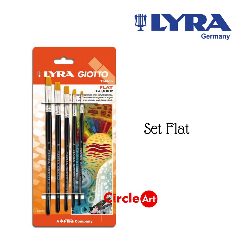 

LYRA ART BRUSH SET FLAT / KUAS FLAT SET 5