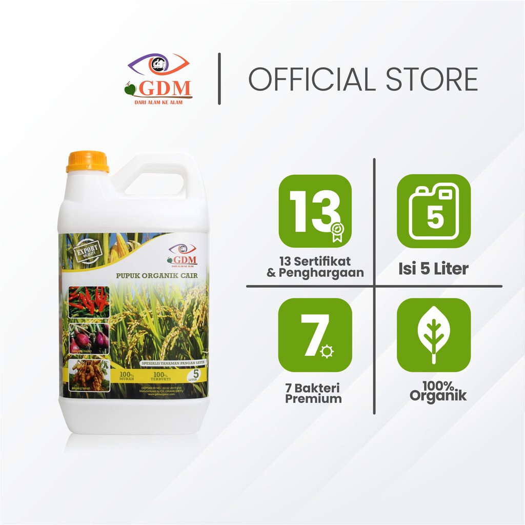 

GDM Pupuk Organik Untuk Tanaman Pangan 5Liter