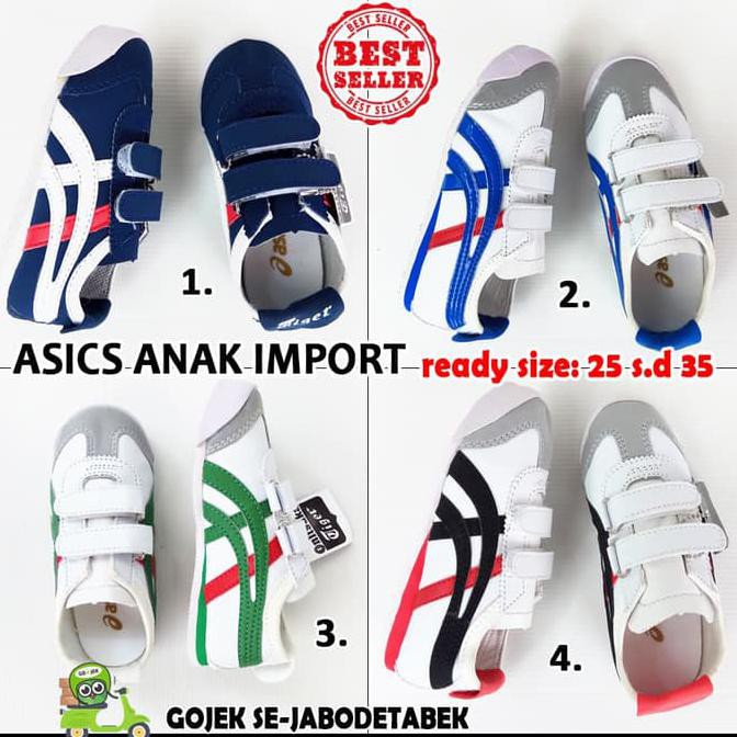 Sepatu Asics Onitsuka Tiger Anak- Import . Sepatu Anak .Asics Anak - 25 - 26, Satu Super Sale 