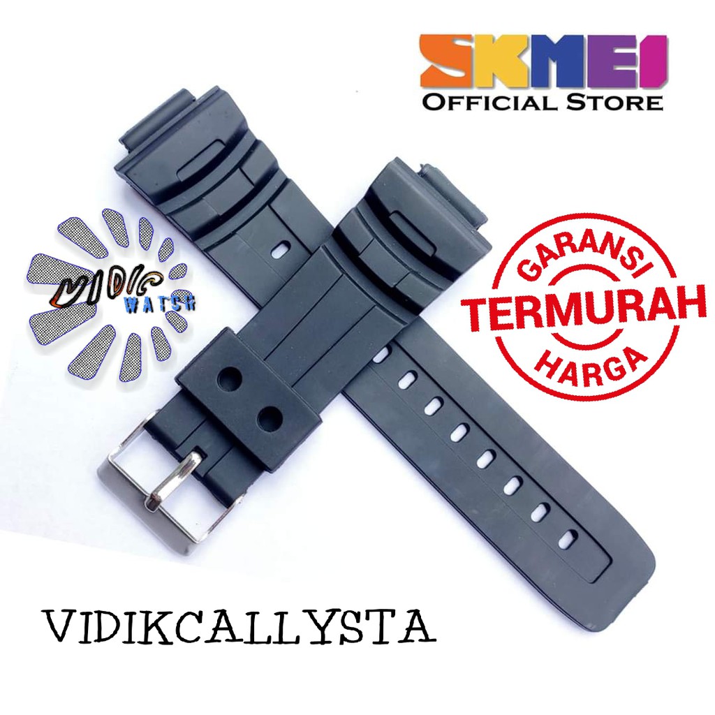 Strap tali jam tangan Skmei 1189 SKMEI 1189 Hitam tali skmei