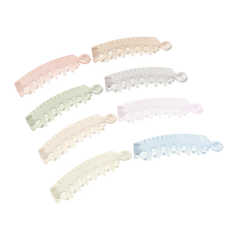 Korean Jelly Color Frosted Vertical Clip Women Fashion Banana Clip Girl Hair Clip Ponytail Clip Simple Hair Accessories