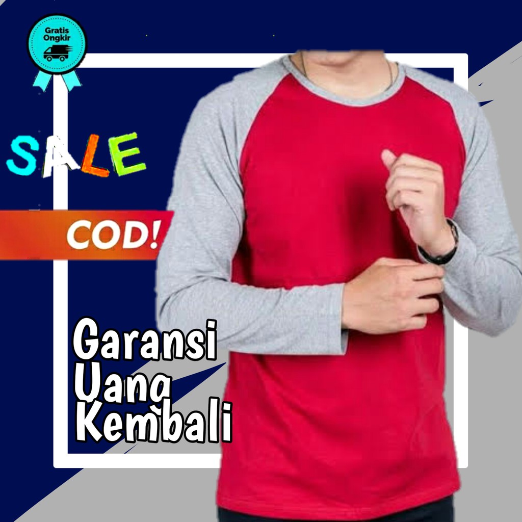 kaos oblong pria baju kaos panjang pria baju kaos oblong kaos polos pria lengan panjang pria KE127