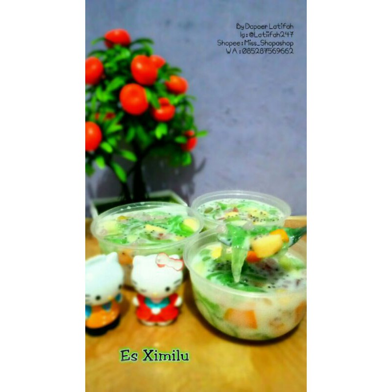 Es ximilu / sop buah hongkong / puding kelapa jelly
