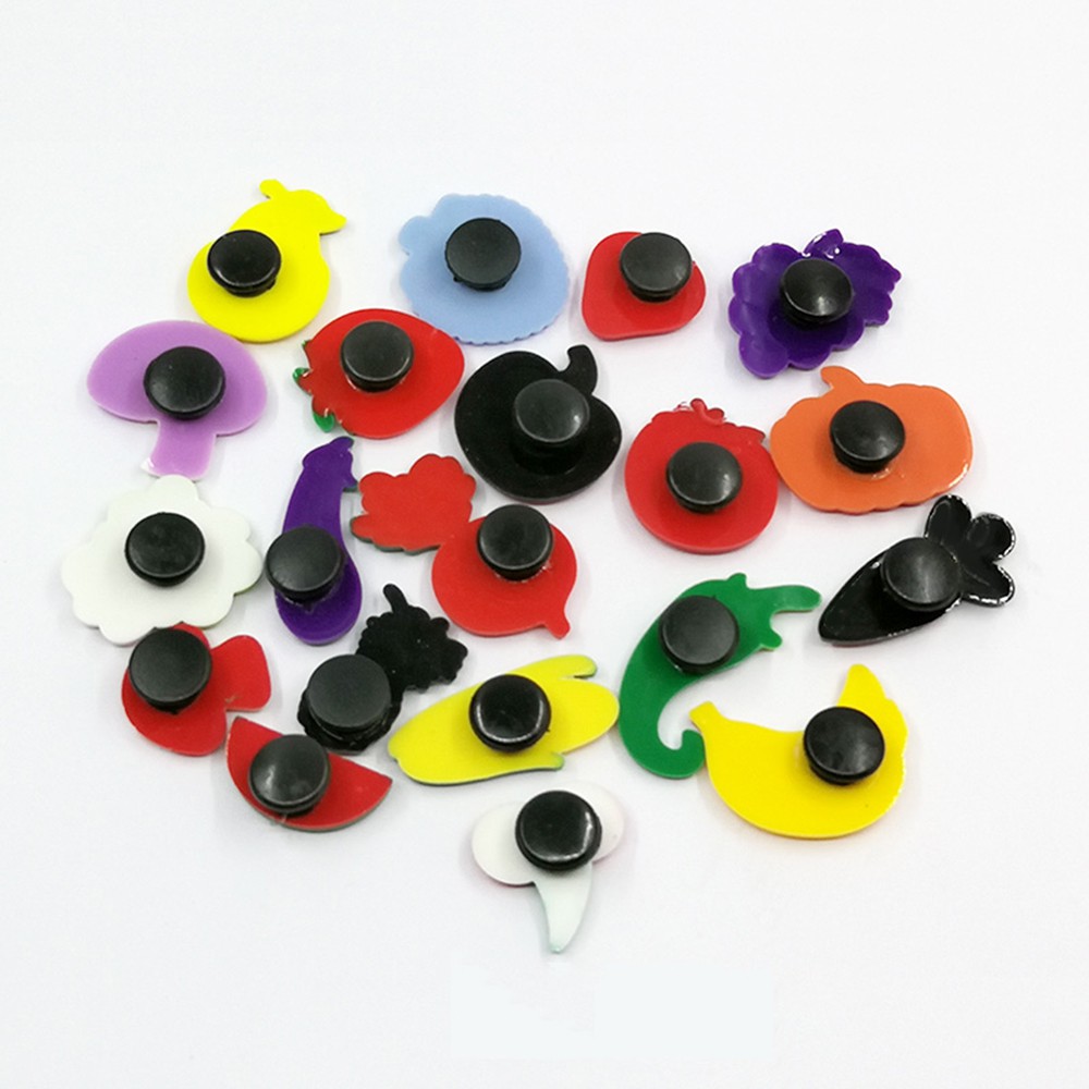 ELEGANT 4 sizes Black Buckle Back Piece Black Ornaments Plastic Button Button Accessories Shoe Charm DIY for Kids Lightweight Buckles