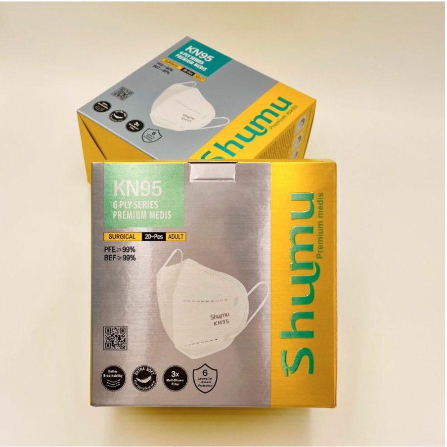 Masker Shumu KN95 Surgical Mask 6 PLY Premium Medis 1 box isi 20pc