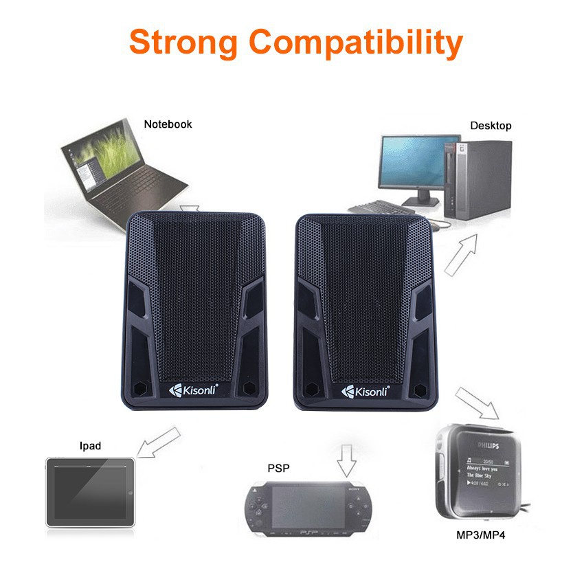 Gaming Speaker  Laptop / Komputer Multimedia Dual Bass With Switch Volume Control - A505