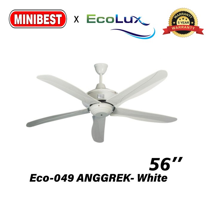 MB Ecolux fan / Kipas Angin Plafon / Ceilling fan Ecolux Eco-049 ANGGREK