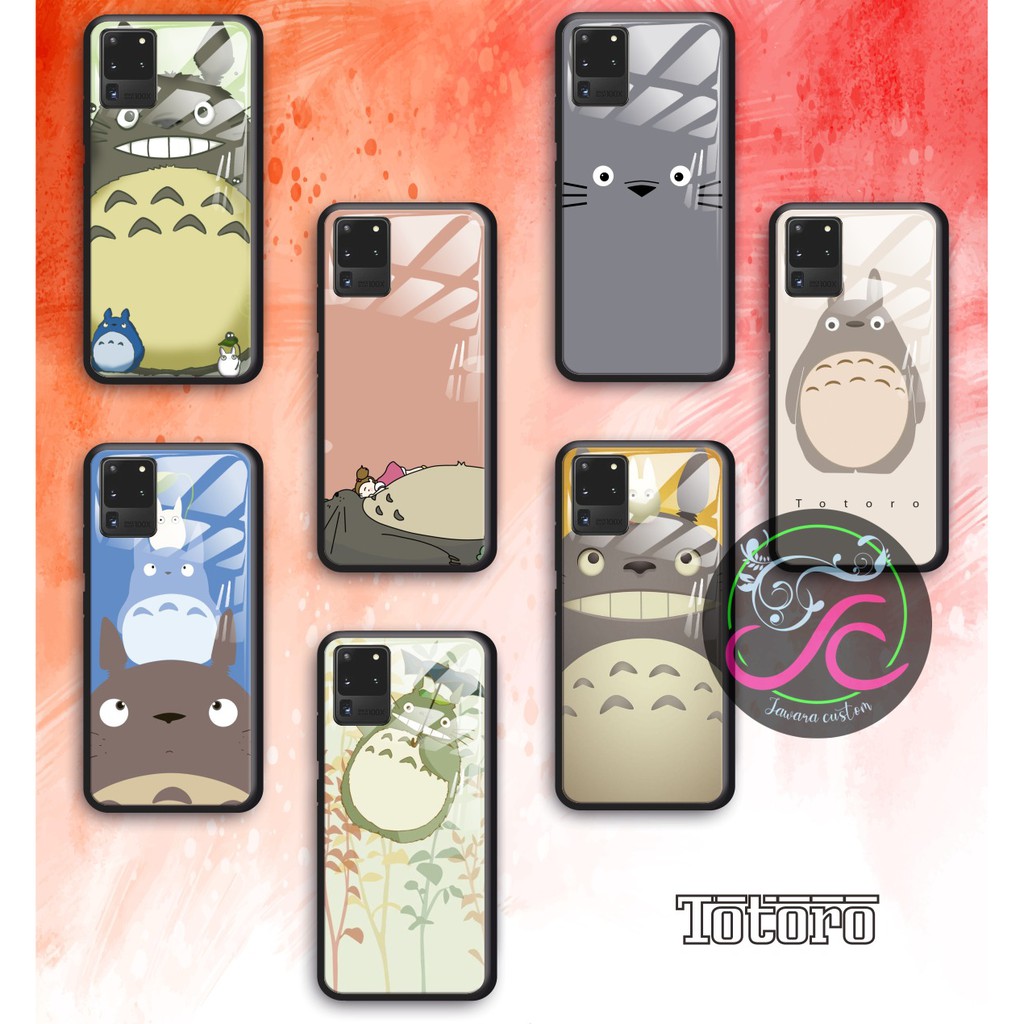 Back case glass TOTORO Vivo Y91 Y17 Y12 Y15 Y93 Y95 Y81 Y83 Y71 Y53 y20 Y30 Y50 V17 Y11 JW1067