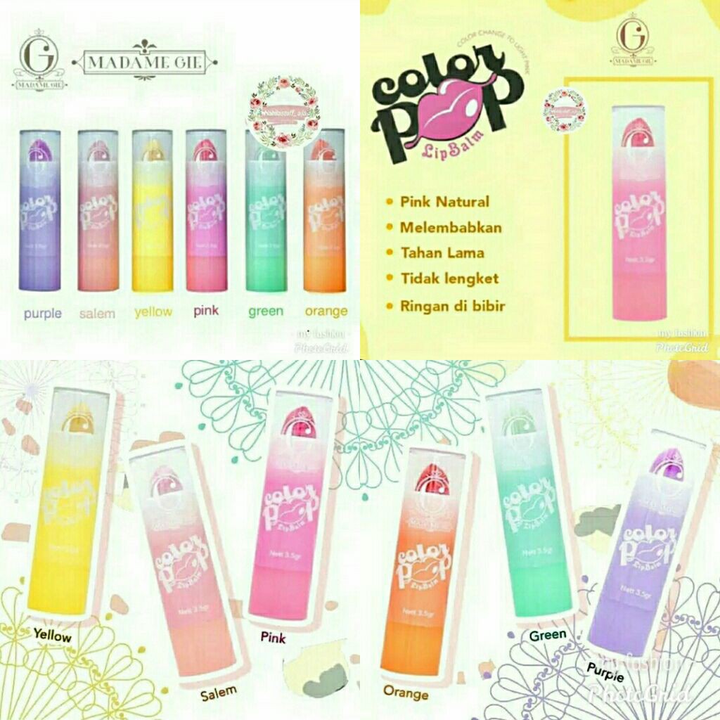 Original lip balm madame gie color pop lip balm  Madame gie color pop lip balm