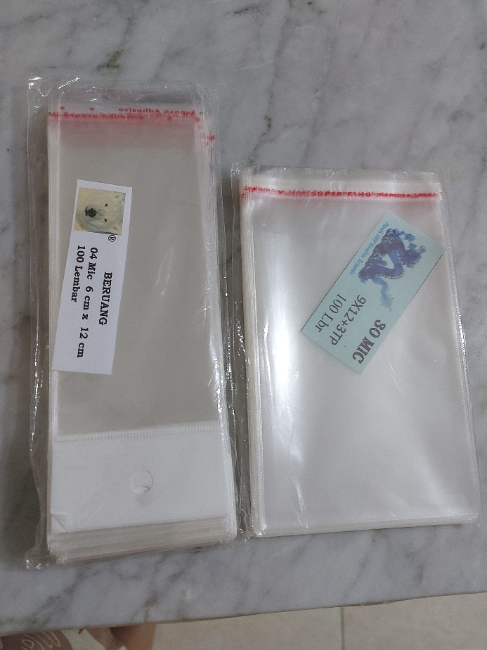 Plastik Opp Aksesoris 6 X 12 Plong-perlis